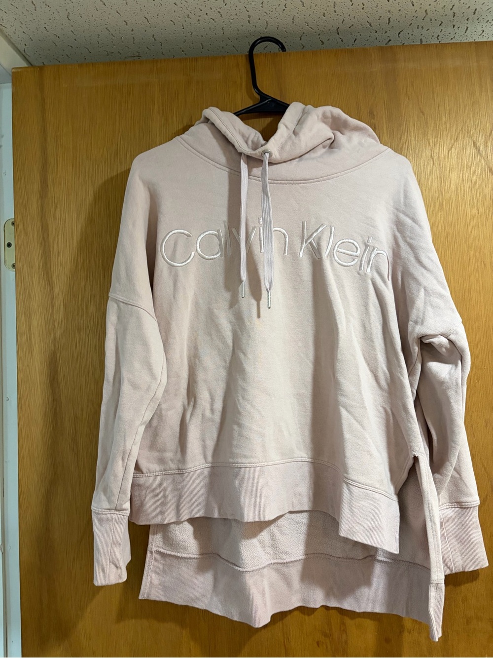 Calvin Klein Light Pink Embroidered Logo Hoodie